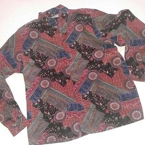 Vintage 1980 Blouse Yves St. Clair Floral 16